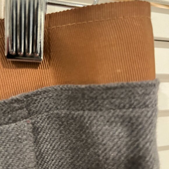 Ann Taylor LOFT gray wool skirt with camel ribbon waist SIZE 4 - Picture 2 of 5